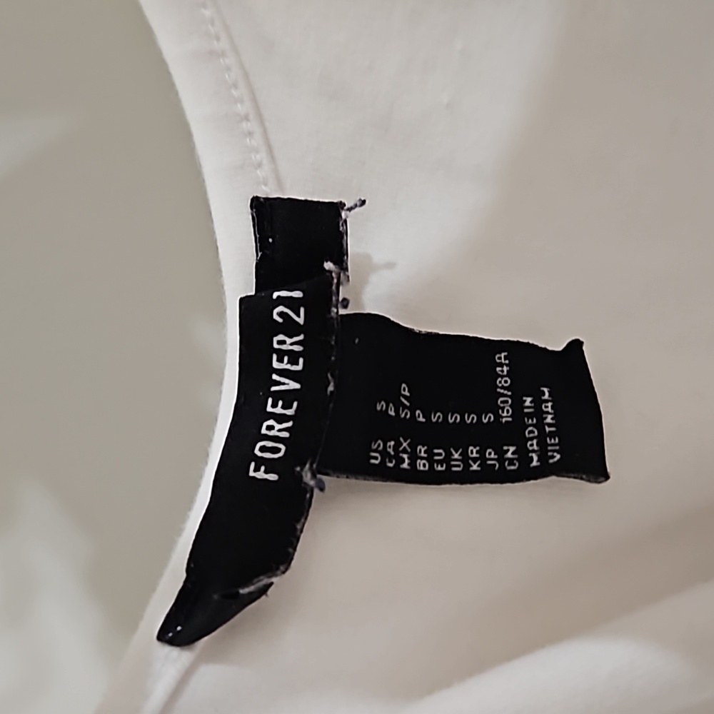 5 for $15!! Forever 21 Sz Small White Bodysuit Spaghetti Strap - Picture 2 of 3